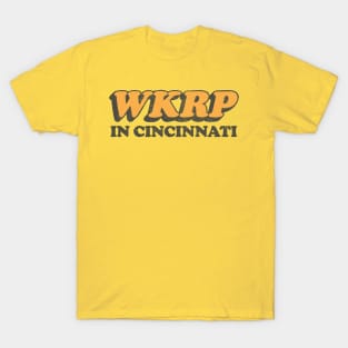 WKRP In Cincinnati Vintage-Style Faded Tribute Logo T-Shirt